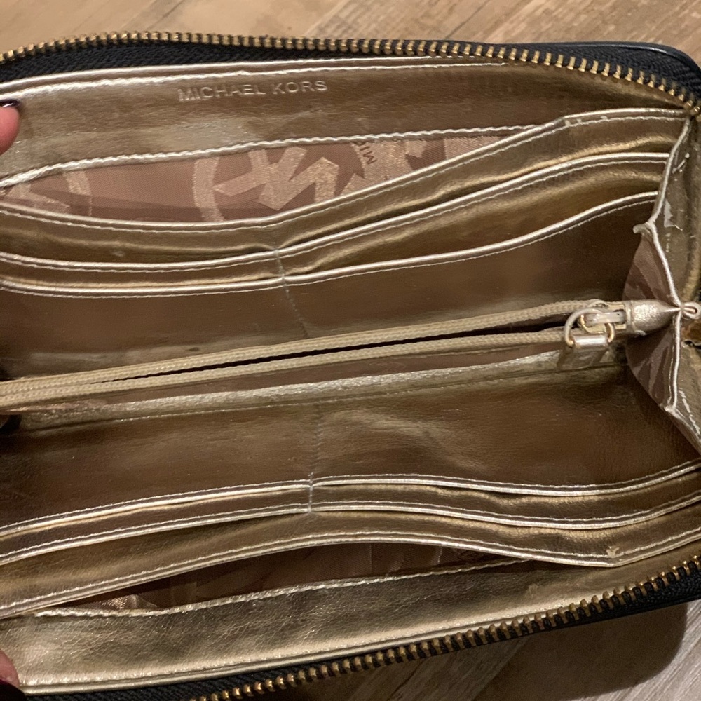 Michael Kors Black Leather Envelope Wallet
